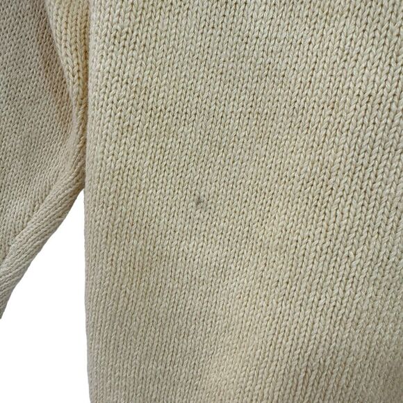 Vintage Talbots Medium Hand Knit Sweater Cardigan Linen Cotton Womens - Picture 16 of 16